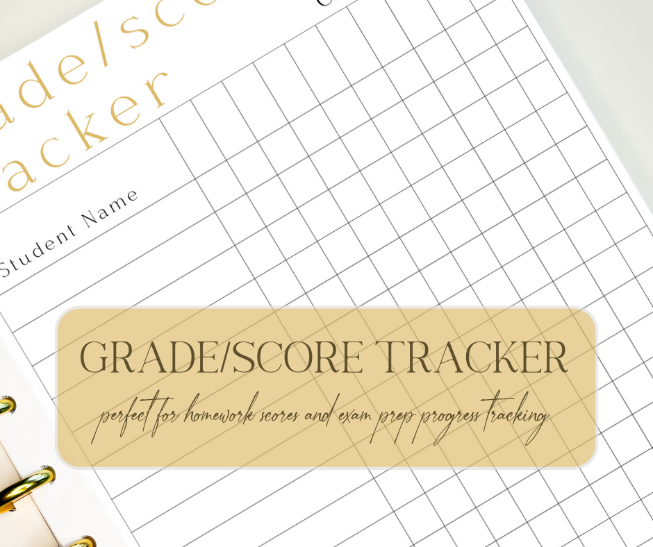 Grade/Score Tracker - Bonus Pack