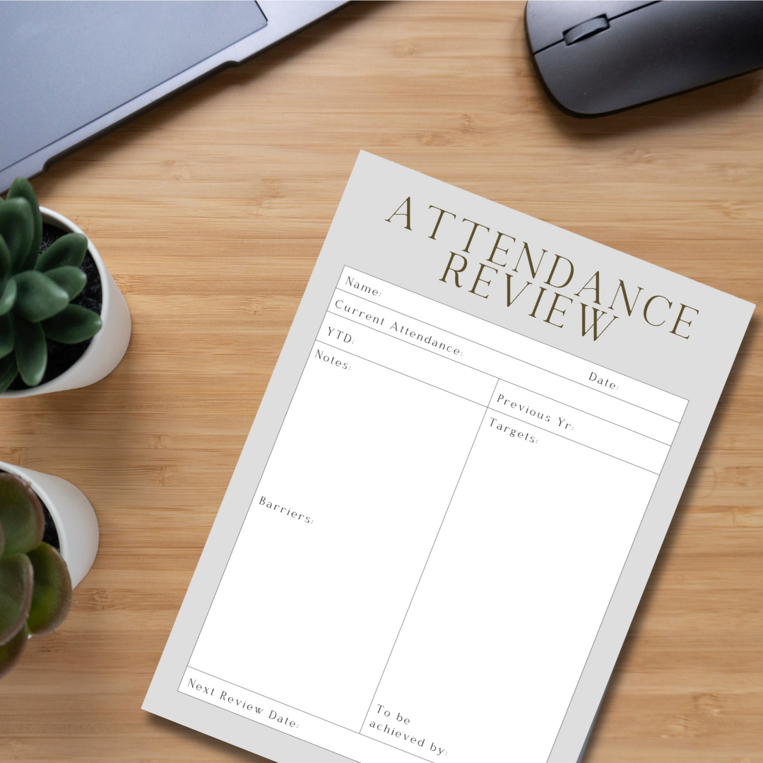 Attendance Review Notepad