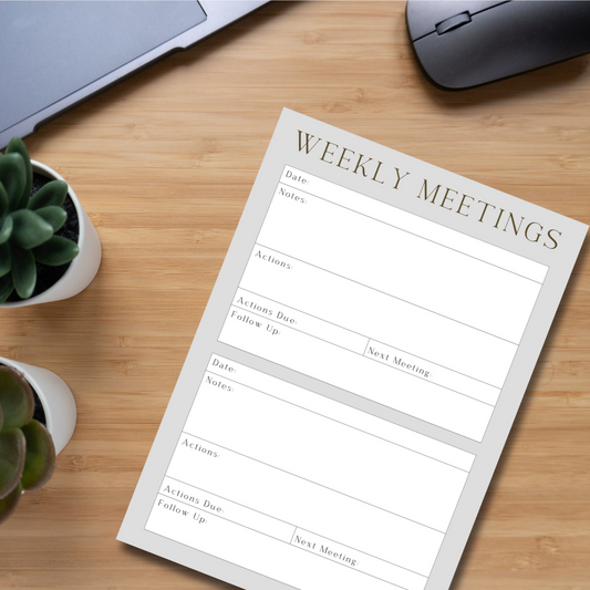 Weekly Meetings Notepad